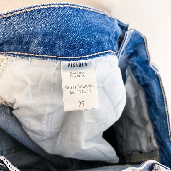 Pistola Zodiac Raw Hem Distressed Jeans - Picture 6 of 7